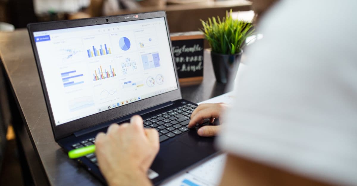 Lease amortization schedule template: free Excel financial analysis on a laptop